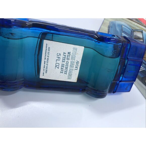 Vintage Avon Men’s Blue Stock Car Racer Decanter Aftershave 5 fl oz. 95% Full - Picture 13 of 14